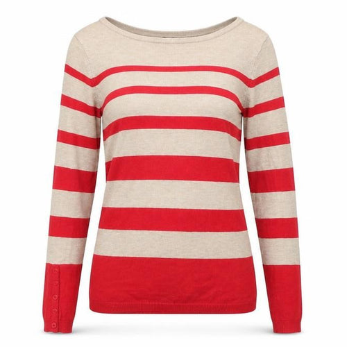 M&Co Womens Beige Striped  Pullover Jumper Size 8