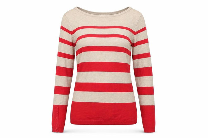 M&Co Womens Beige Striped  Pullover Jumper Size 8