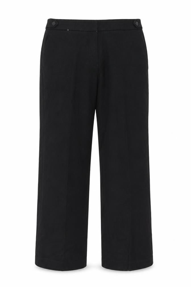 Front view of NEXT women’s black trousers, size UK 16, 25-inch leg