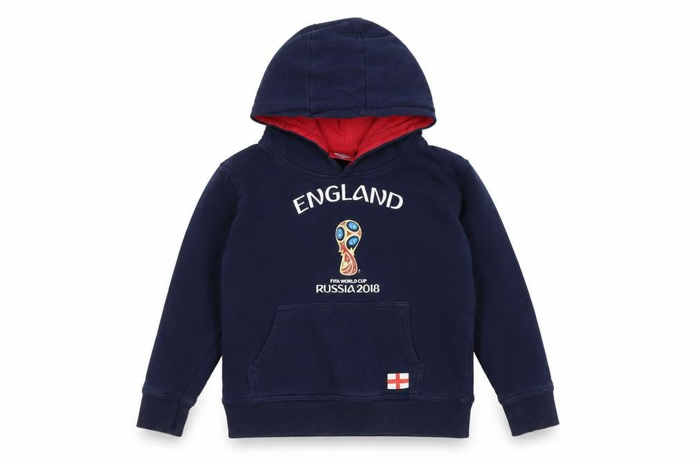 england fifa world cup russia 2018 Boys Blue   Pullover Hoodie Size 5-6 Years  - England Football russia fifa world cup 2018