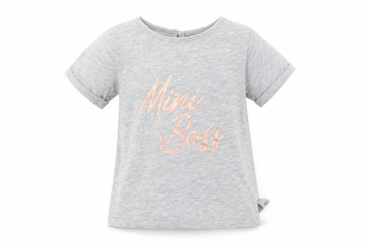 Matalan Girls Grey Basic T-Shirt Size 18-24 Months - Mini Boss