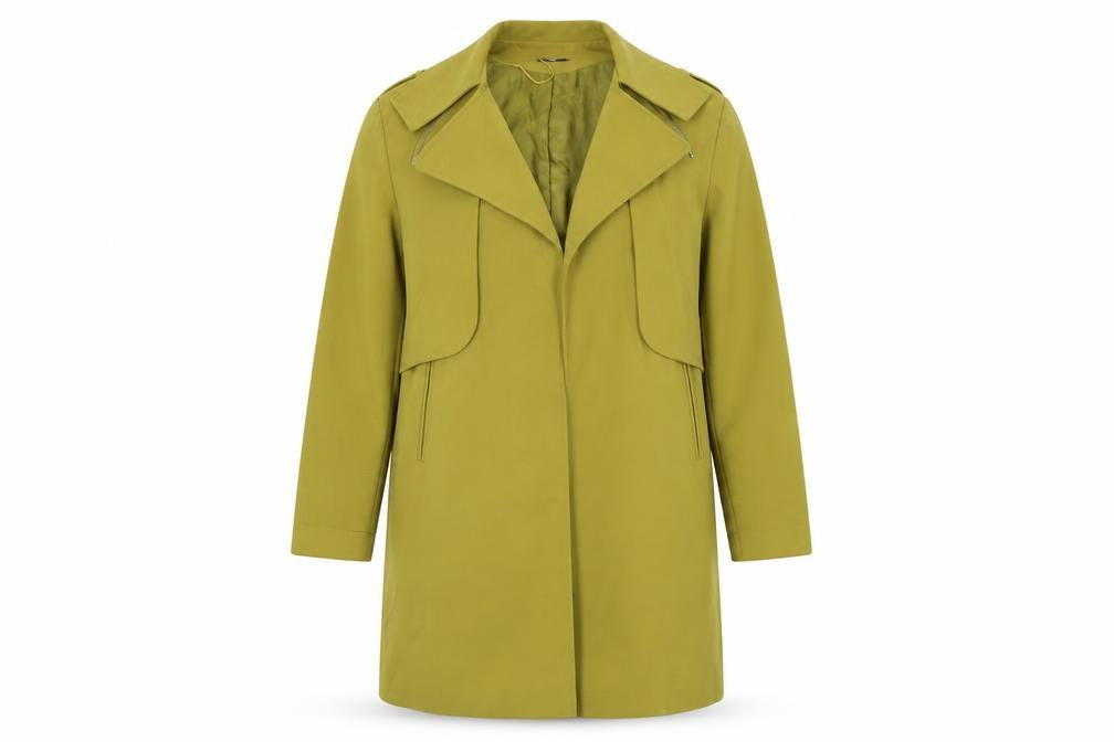 Primark Womens Yellow   Pea Coat Coat Size 6  - Edge to Edge