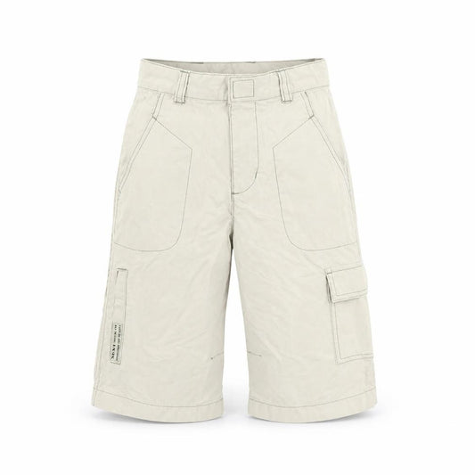 Front view of Next boys’ beige cargo trousers, size 7, years - cropped