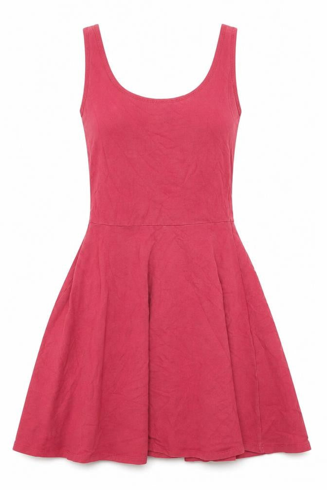 Front view of Topshop women’s red fit & flare, size UK 6