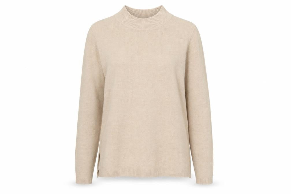 Front view of Papaya women’s beige jumper, size UK 14