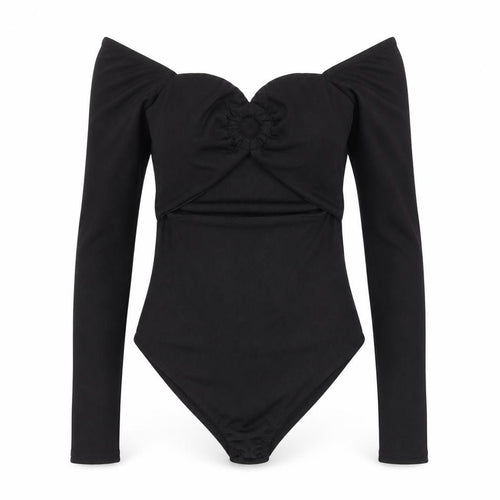 Fashion Union Womens Black   Bodysuit One-Piece Size 10