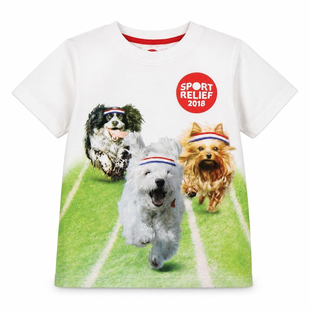 Preworn Boys White   Basic T-Shirt Size 9-10 Years  - sport relief 2018