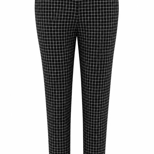 New Look Womens Black Check  Carrot Trousers Size 12 L26 in