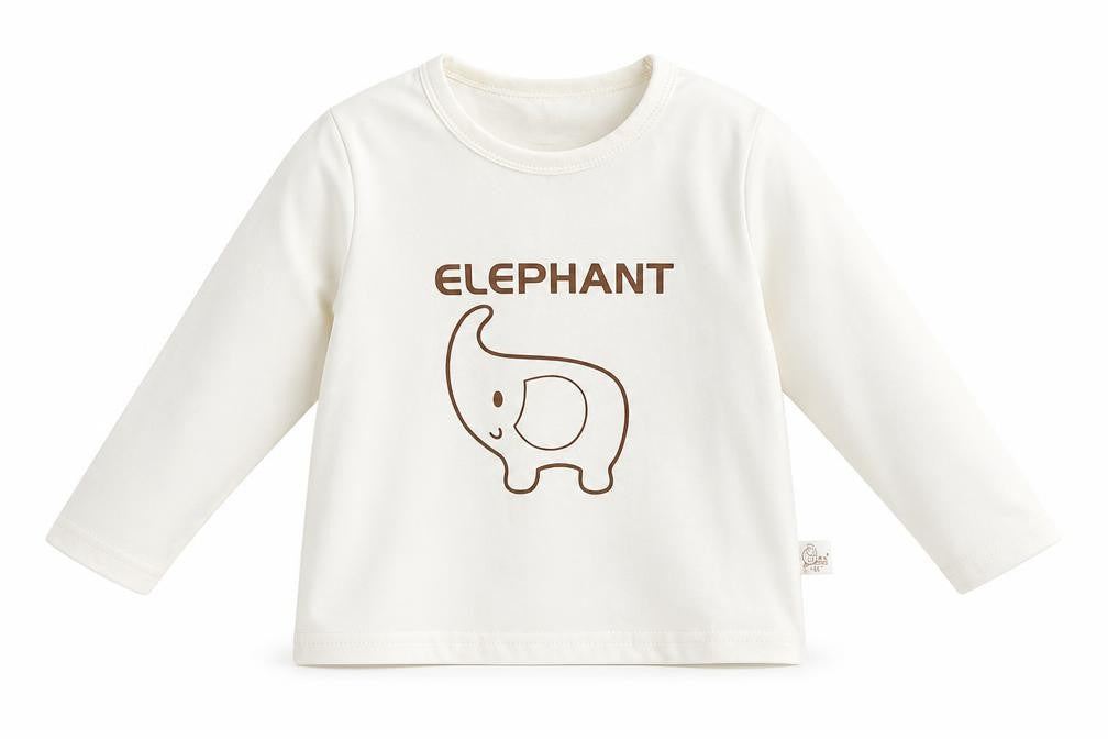 Botai Boys Ivory Animal Print  Pullover T-Shirt One Size  - Elephant