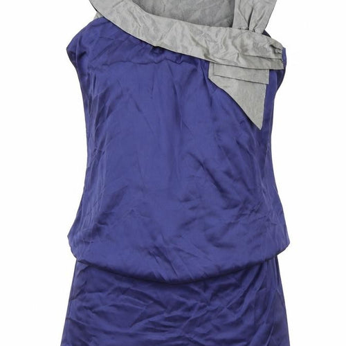 Ever-Pretty Womens Blue   Fit & Flare  Size 12  - bow neck detail