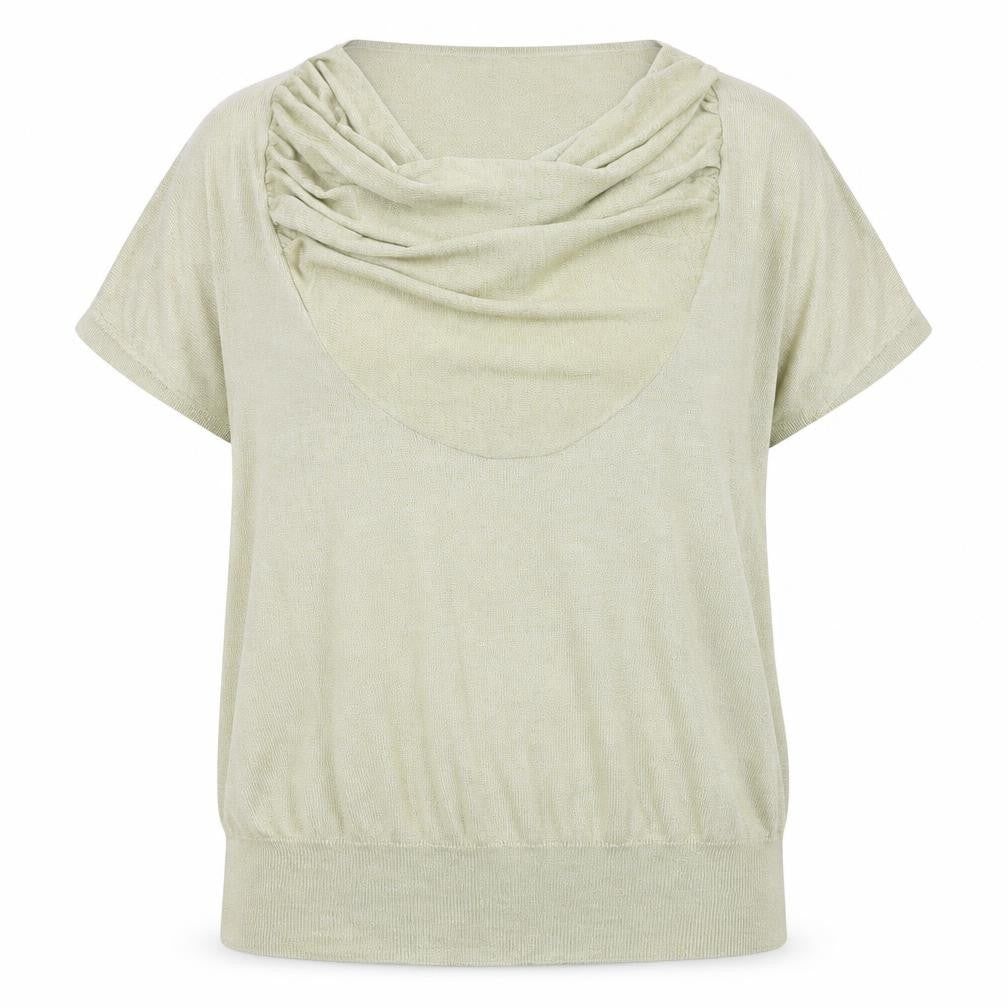 Front view of South women’s gold jumper, size UK 22