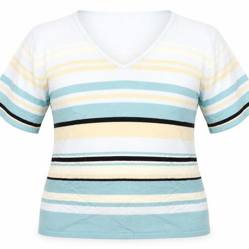Berkertex Womens Blue Striped  Pullover Jumper Size 16