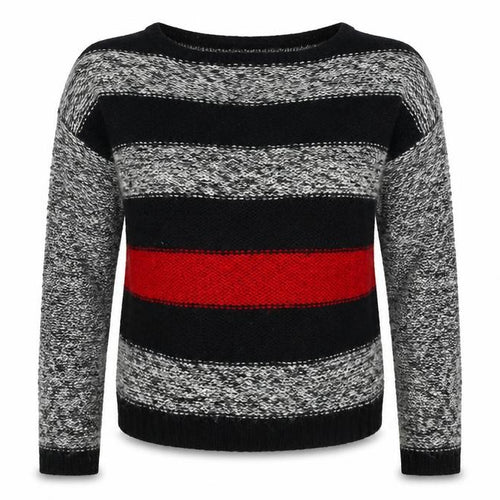 New Look  Womens Grey Striped  Pullover Jumper Size S