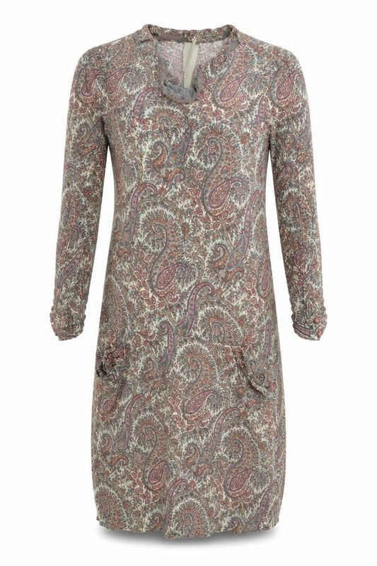 Front view of SOFT GREY women’s red floral bodycon, size UK 6