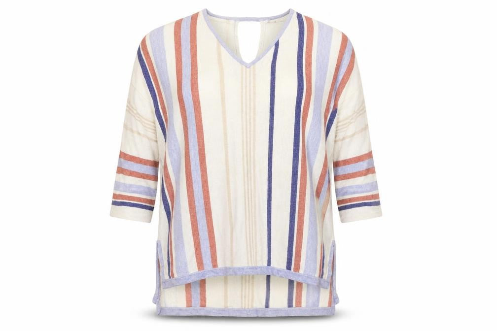 Marks & Spencer  Womens Ivory Striped  Basic Blouse Size 10