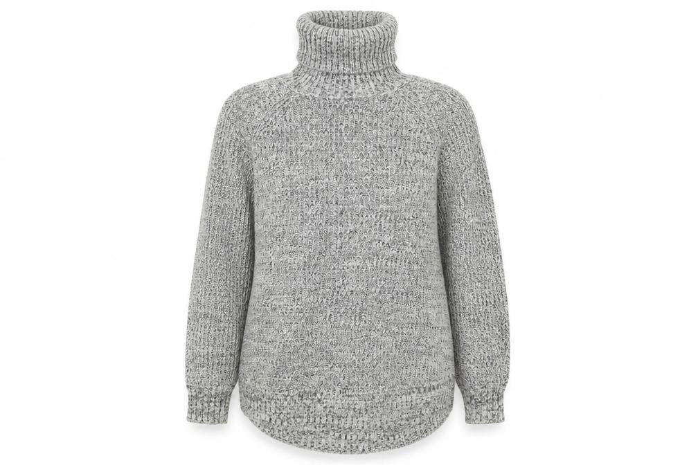 Front view of L.O.G.G women’s grey jumper, size S