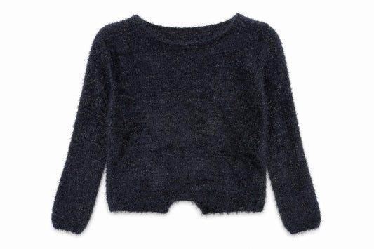 Front view of Zara girls’ grey cardigan jumper, size 13, years