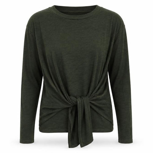 DUE SOUTH Womens Green  Knit Pullover Jumper Size S  - Tie Waist