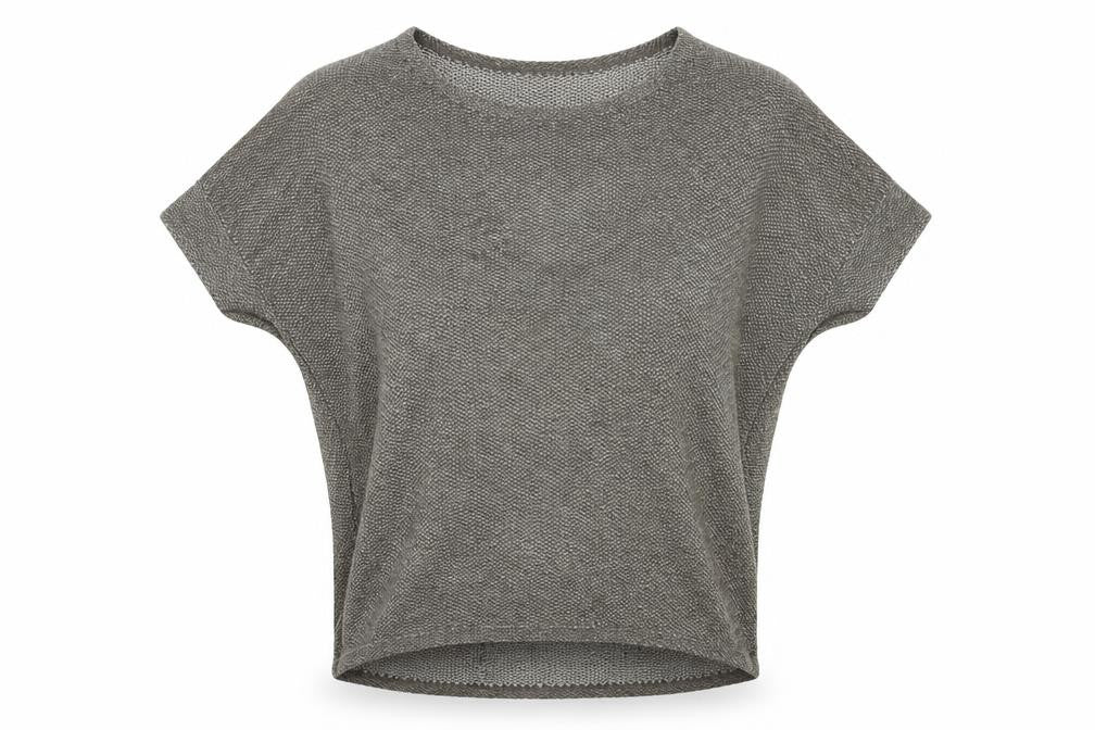 Front view of Apricot women’s grey knit jumper, size S