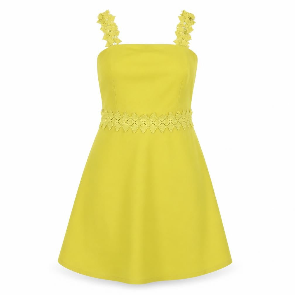 Luc-ce Womens Green   Skater Dress  Size S