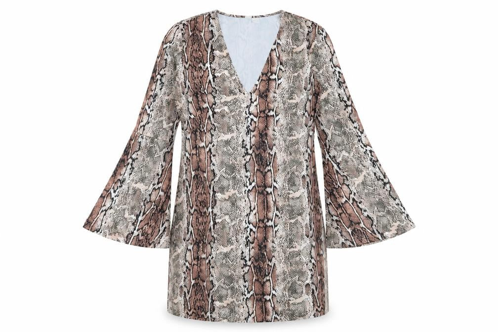 Body Flirt Womens Pink Animal Print  A-Line  Size 8