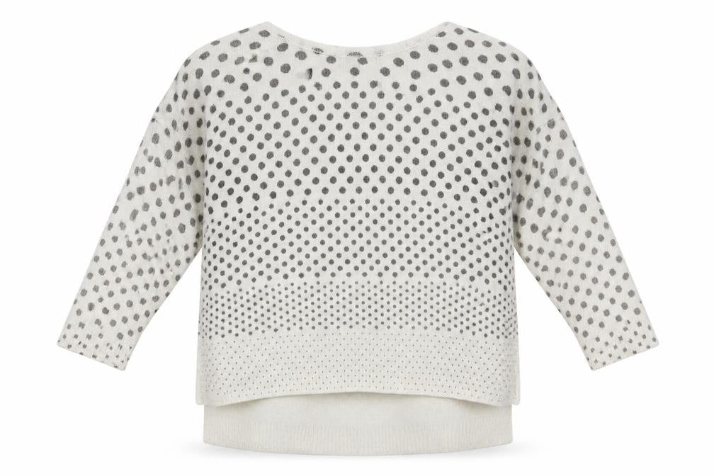 Mango Womens Beige Polka Dot  Pullover Jumper Size M
