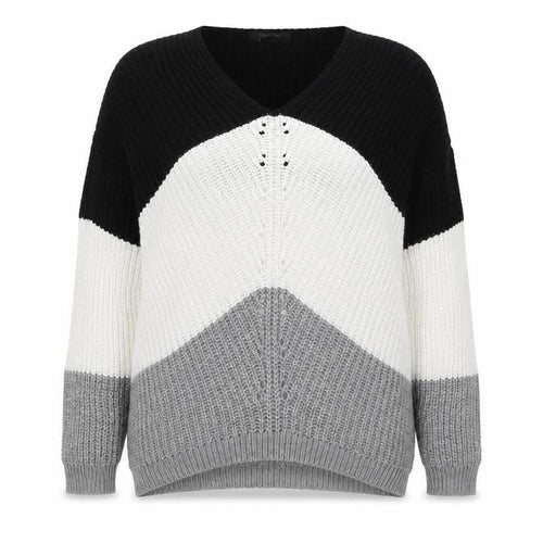Primark Womens Black Striped  Pullover Jumper Size 6