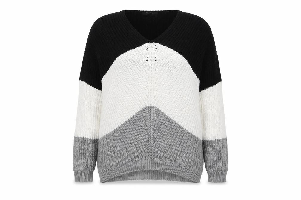 Primark Womens Black Striped  Pullover Jumper Size 6