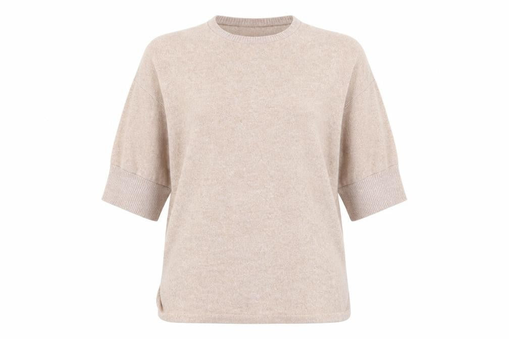 Front view of Zara women’s pink pullover sweatshirt, size M