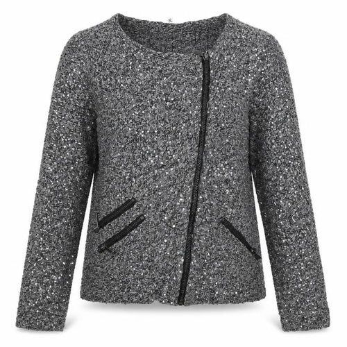Sud Express Womens Grey  Knit Cardigan Jumper Size S