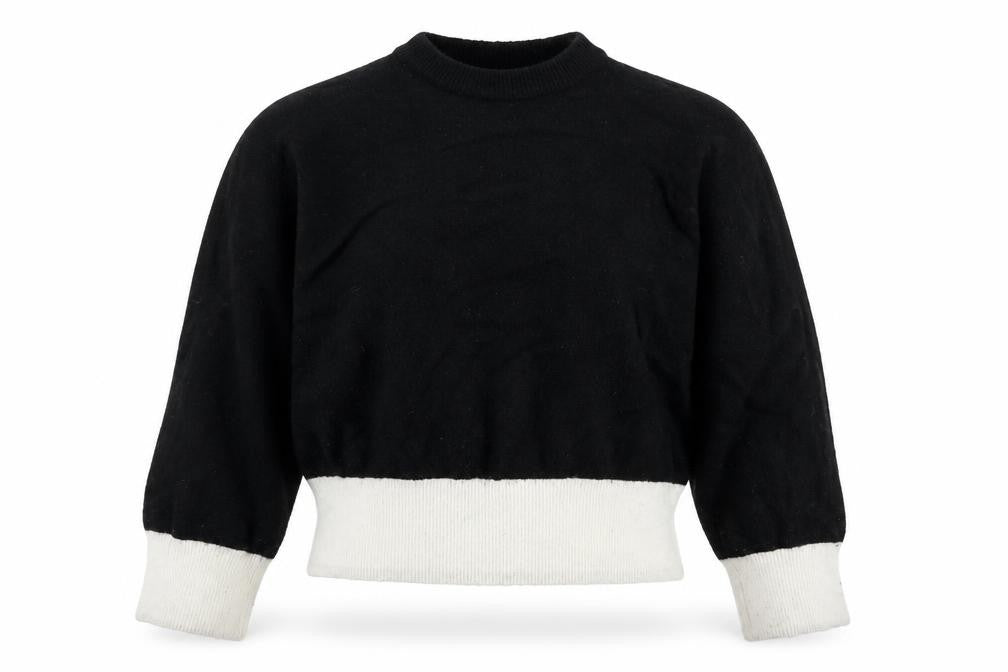 Front view of H&M women’s multicoloured knit jumper, size S, - oversized