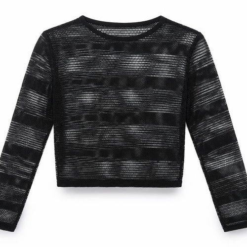 Light Before Dark Womens Black   Vest Jumper Size S  - see thru