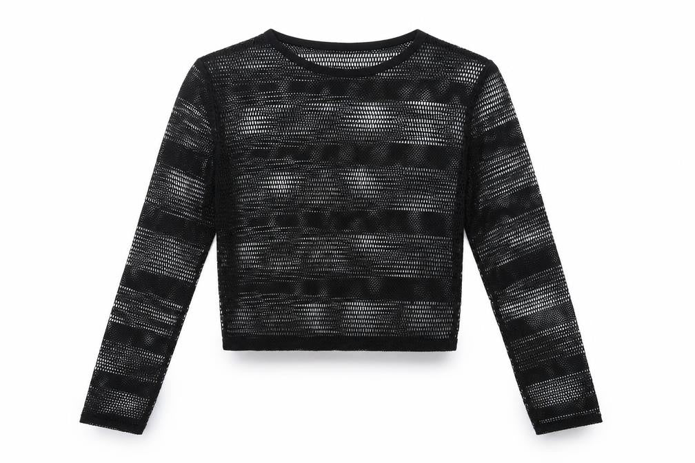 Light Before Dark Womens Black   Vest Jumper Size S  - see thru