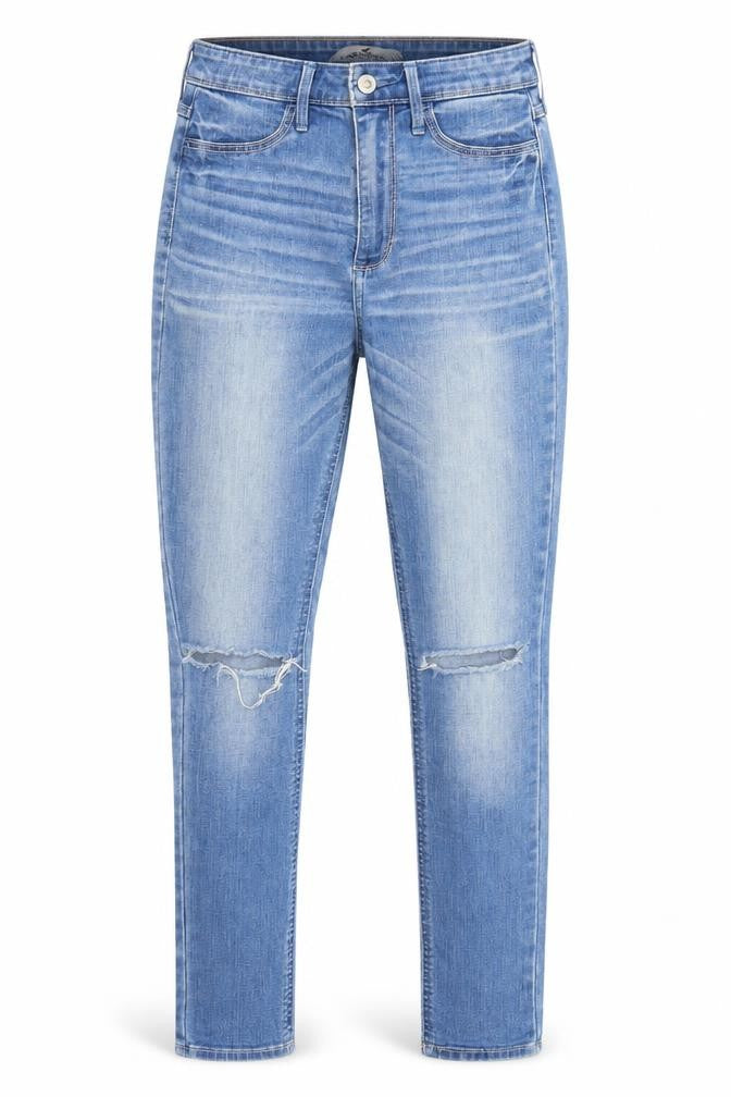 Hollister Womens Blue Denim Tapered Jeans Size 26 L29 in