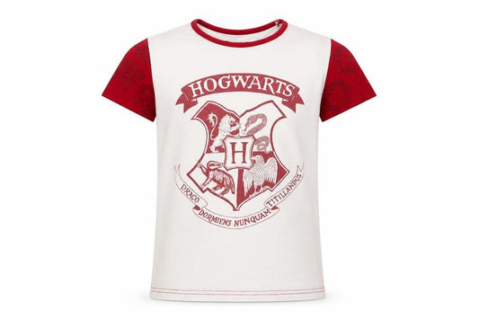 Front view of Character boys’ white basic t-shirt, size 9-10, years - hogwarts