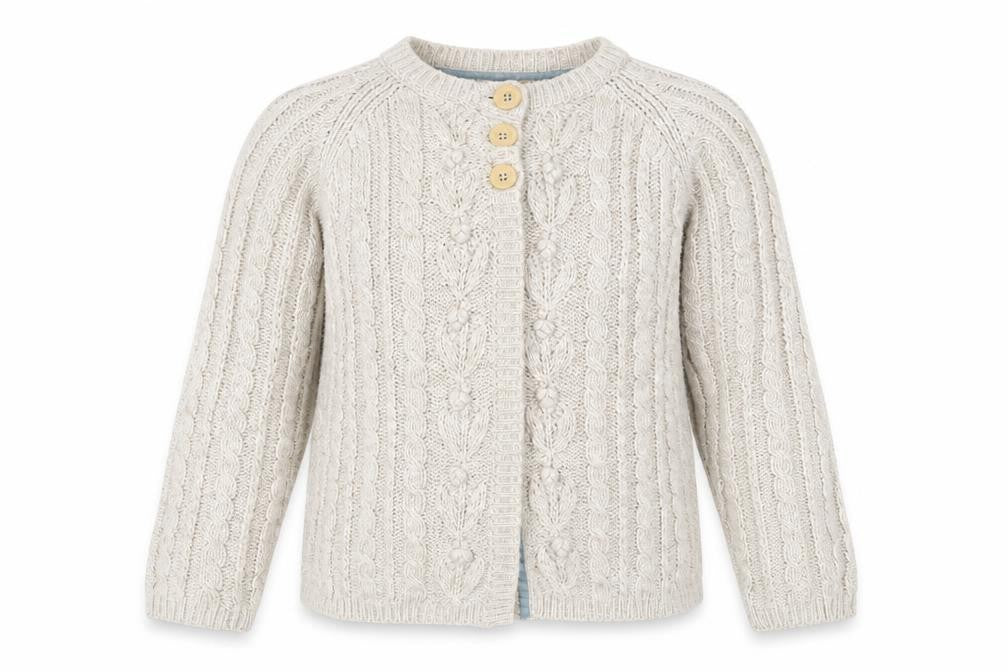 Lily & dan Girls White  Knit Jacket Coatigan Size 11-12 Years
