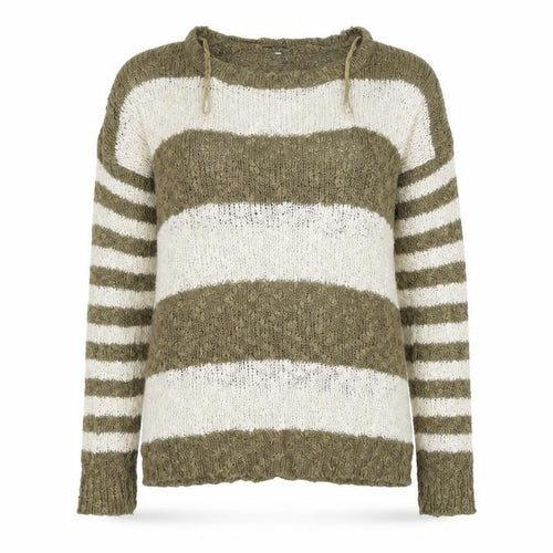 F&F Womens Brown Striped Knit Pullover Jumper Size 12