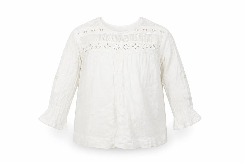 Zara Girls White   Basic Blouse Size 2 Years
