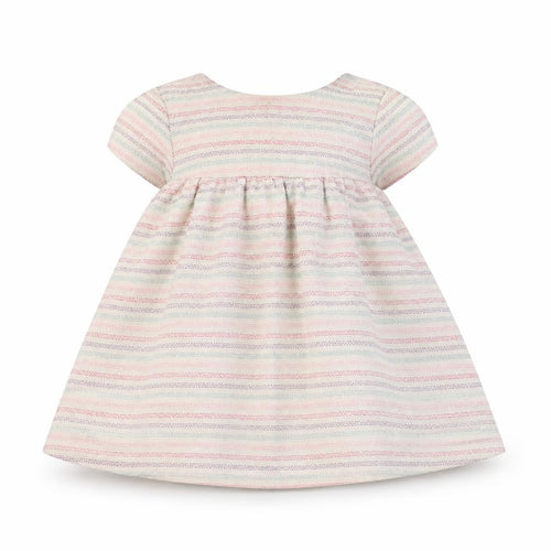 Zara Baby White Striped  Fit & Flare  Size 9-12 Months