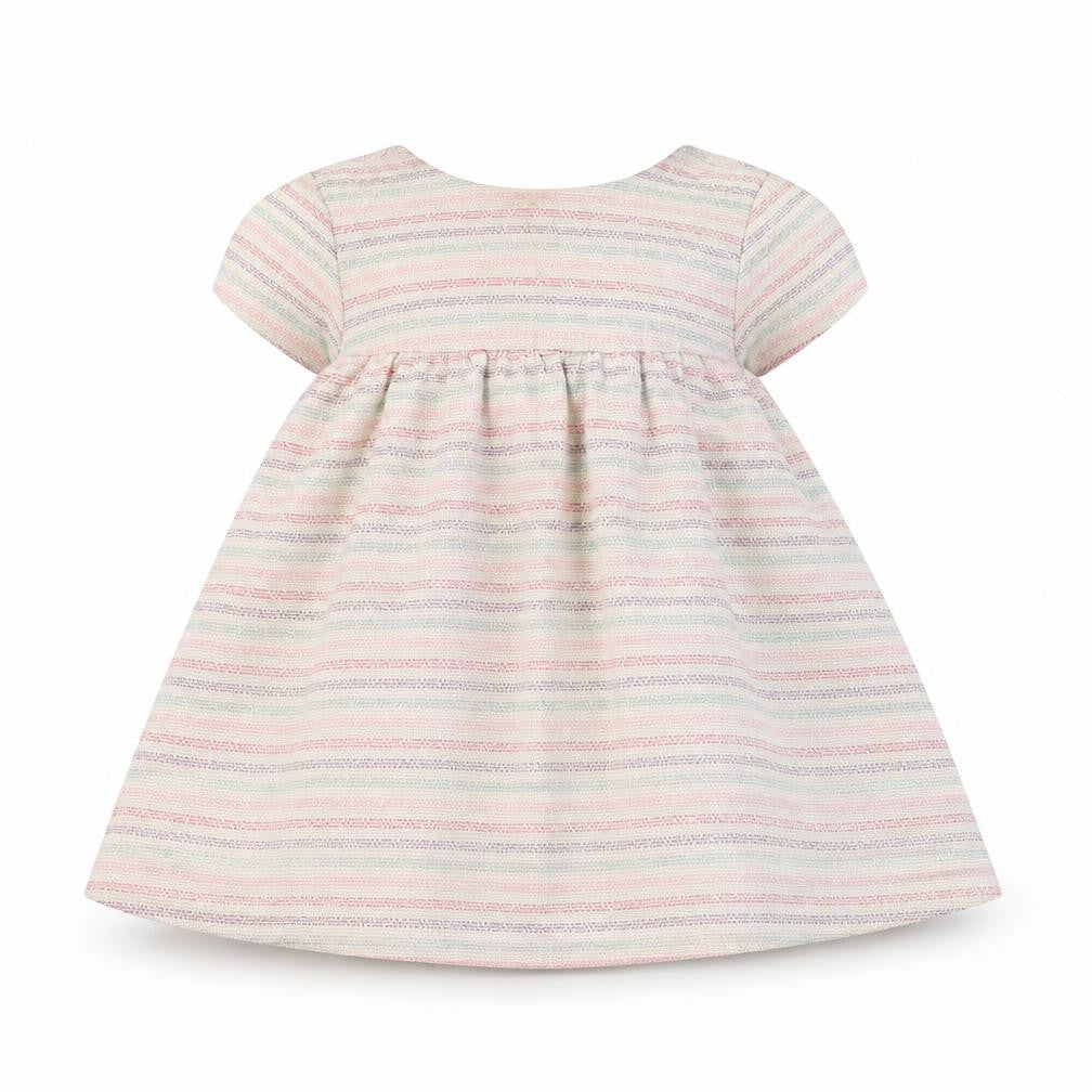 Zara Baby White Striped  Fit & Flare  Size 9-12 Months