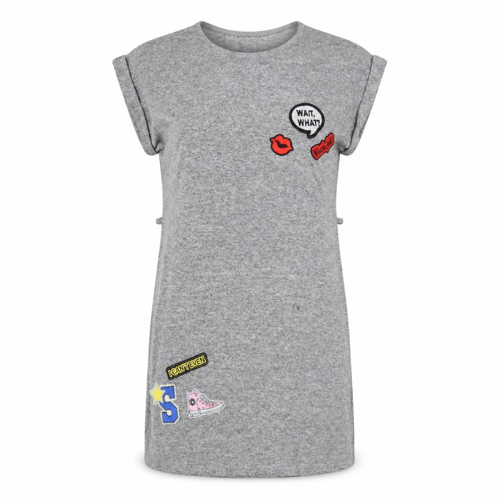 Front view of Select women’s grey tunic t-shirt, size UK 12