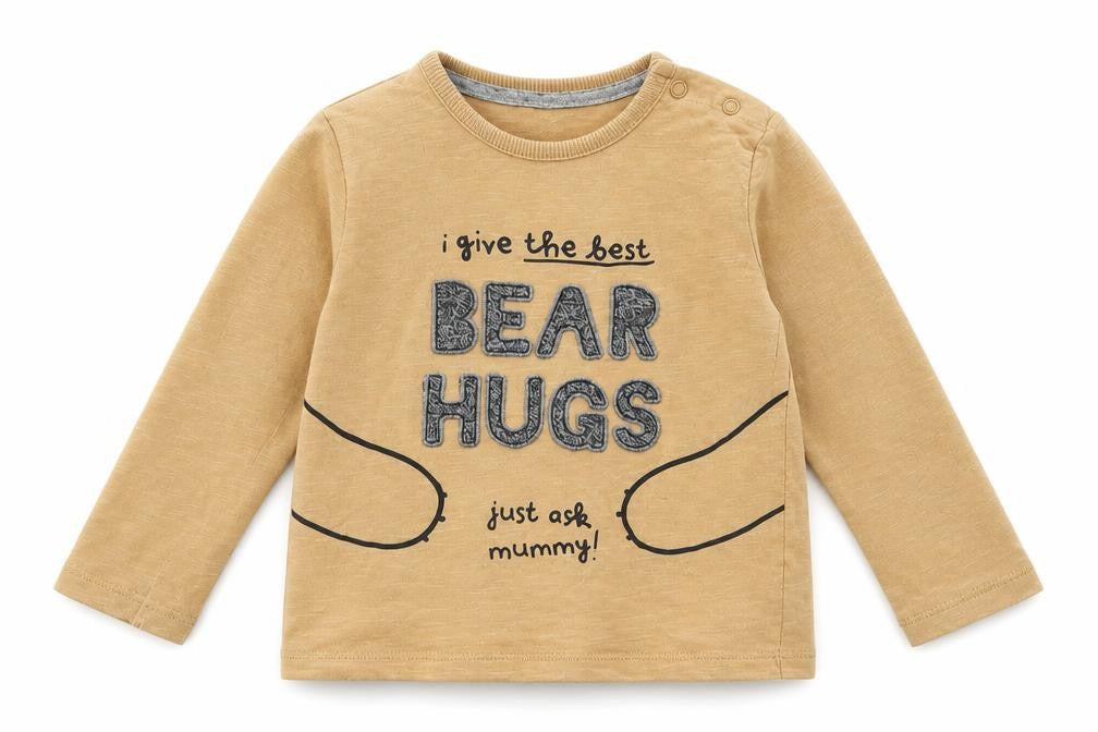 Front view of George Baby Brown Basic T-Shirt, size 12-18, Months