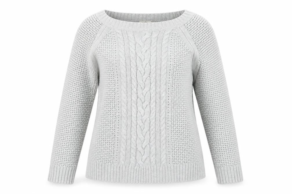 Front view of St Johns Bay women’s green jumper, size L