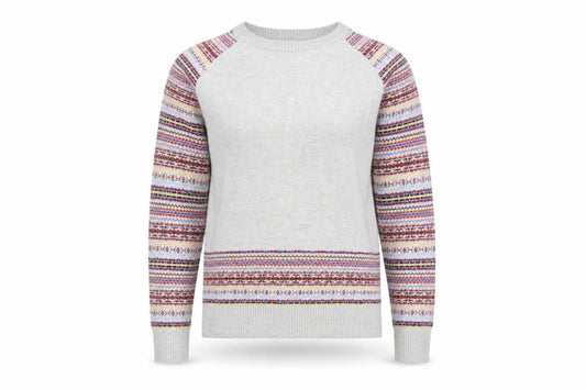 Front view of Preworn girls’ multicoloured houndstooth jumper, size M