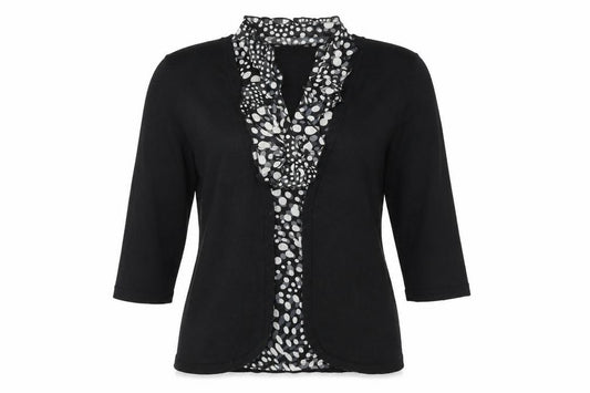 Front view of Marks & Spencer women’s black basic t-shirt, size UK 12