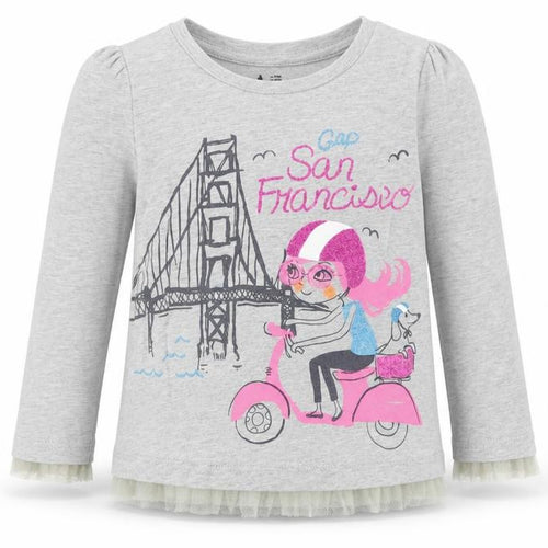 Baby Gap  Girls Grey   Basic T-Shirt Size 2 Years