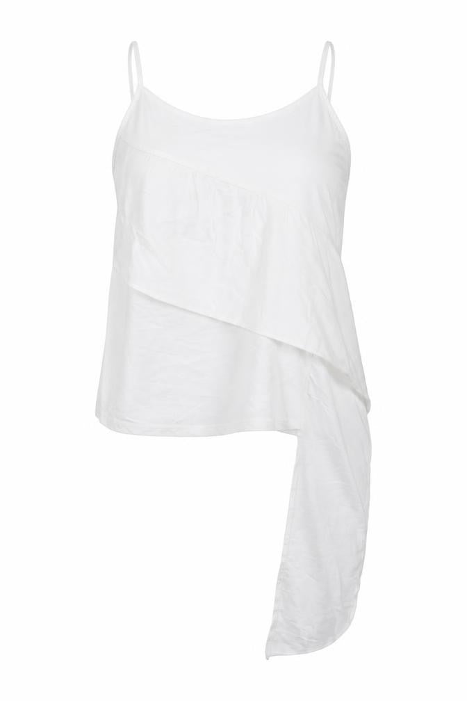 Topshop Womens White   Camisole T-Shirt Size 8