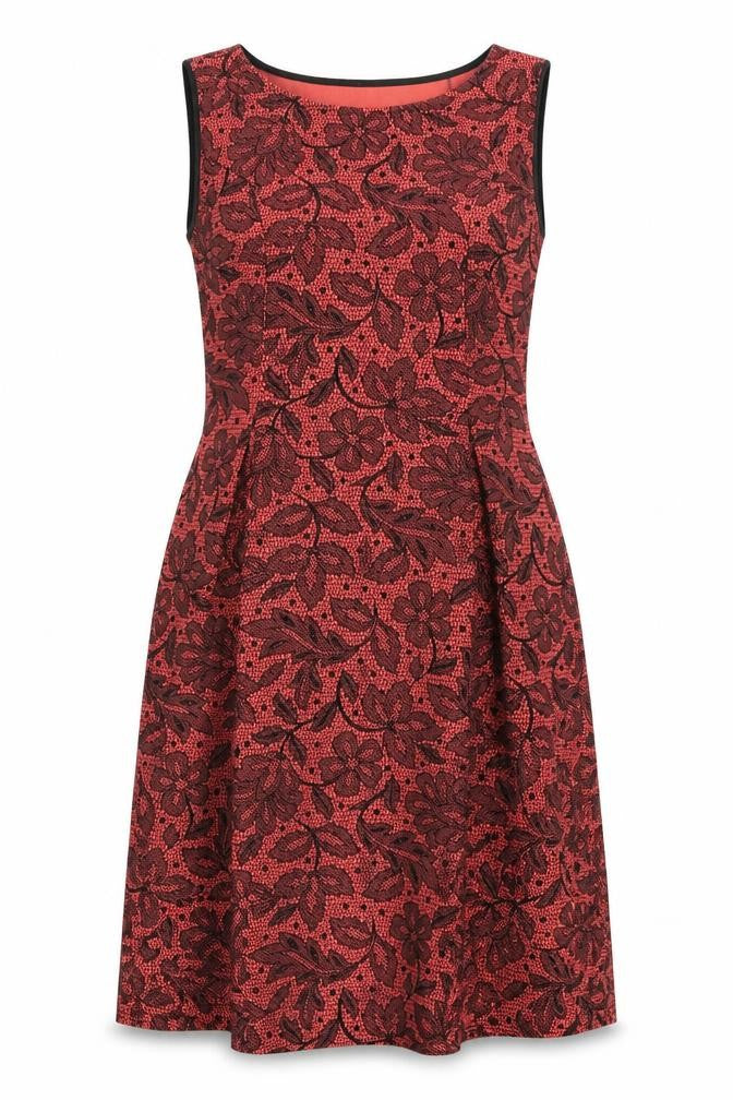Miss Lush Womens Pink Geometric  A-Line  Size 14