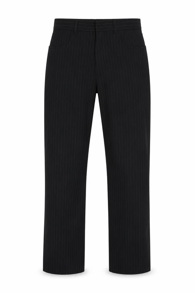 signet Mens Black Striped  Trousers  Size 32 in L30 in