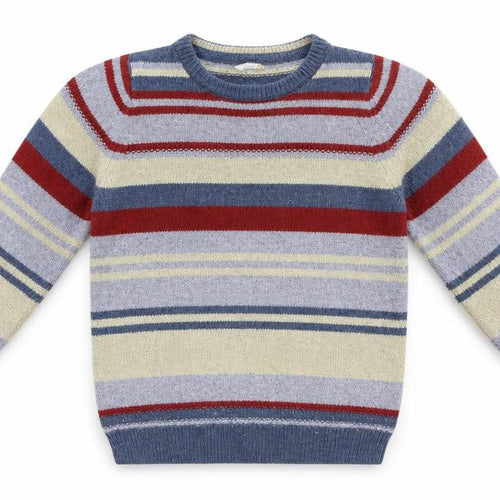John Lewis Girls Blue Striped  Pullover Jumper Size 5 Years